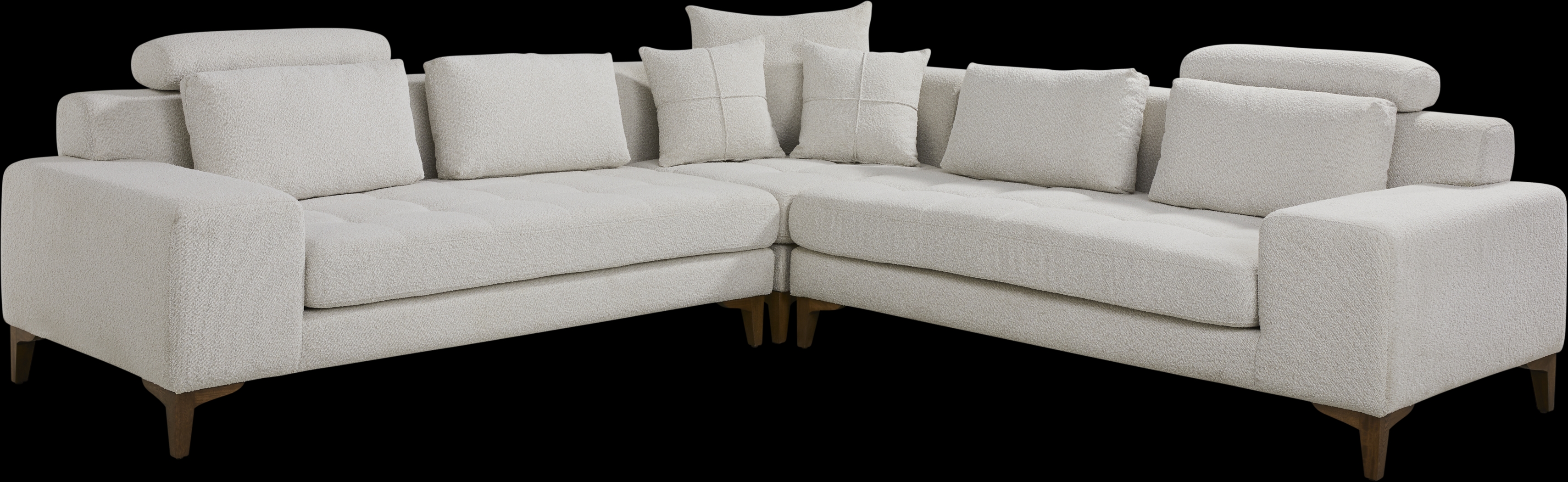 Mercer Place White 3 Pc Sectional - Thumbnail - Image 1