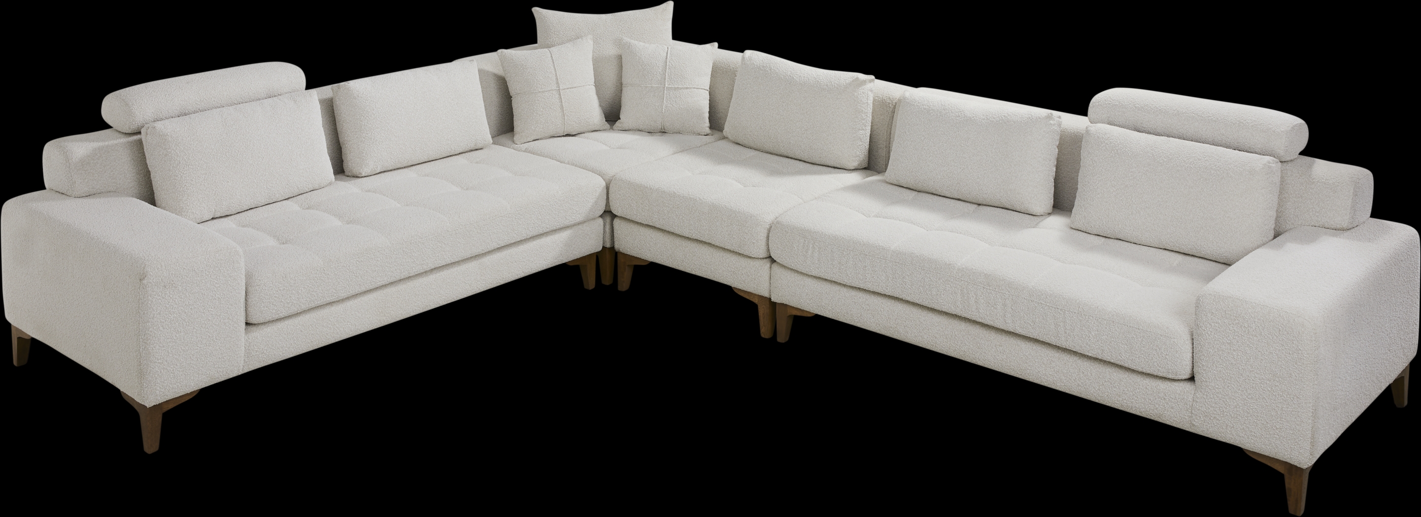 Mercer Place White 4 Pc Sectional - Thumbnail - Image 3
