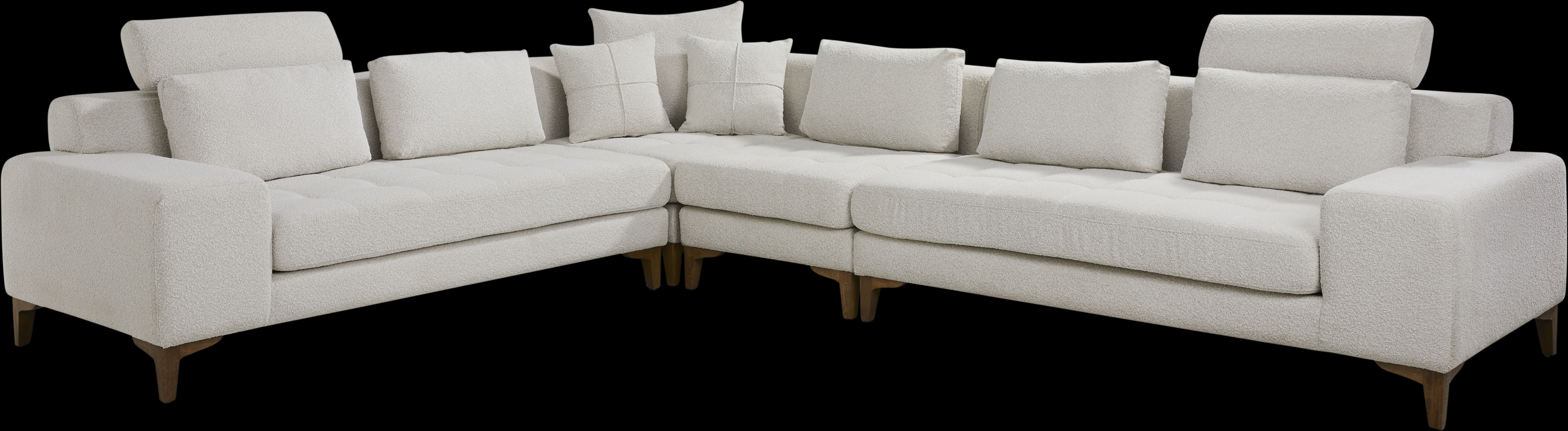 Mercer Place White 4 Pc Sectional - Thumbnail - Image 4