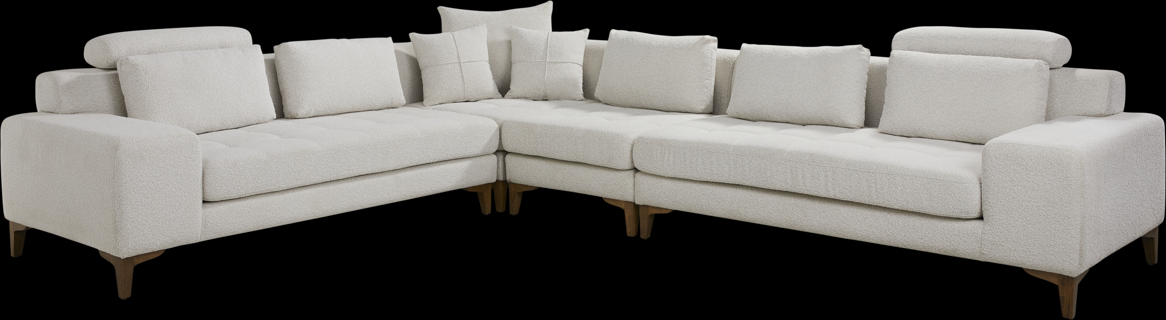 Mercer Place White 4 Pc Sectional - Thumbnail - Image 1