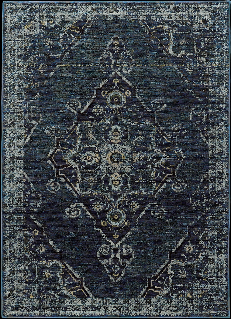 Mereworth Blue 7'10 x 10'10 Rug - Thumbnail - Image 1