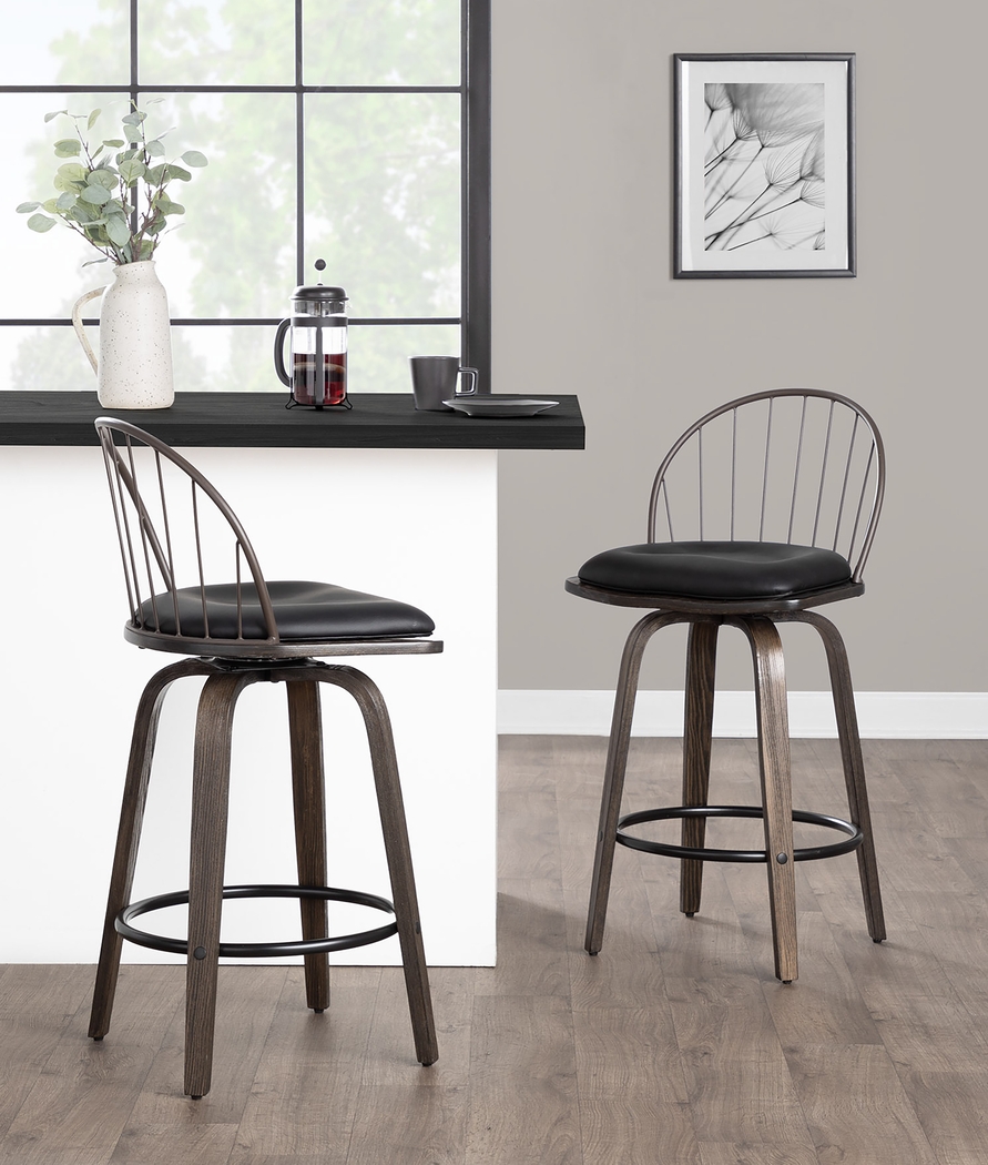Merganser Brown Counter Height Stool, Set of 2 - Thumbnail - Image 2