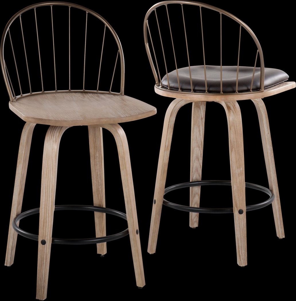 Merganser Brown Counter Height Stool, Set of 2 - Thumbnail - Image 7