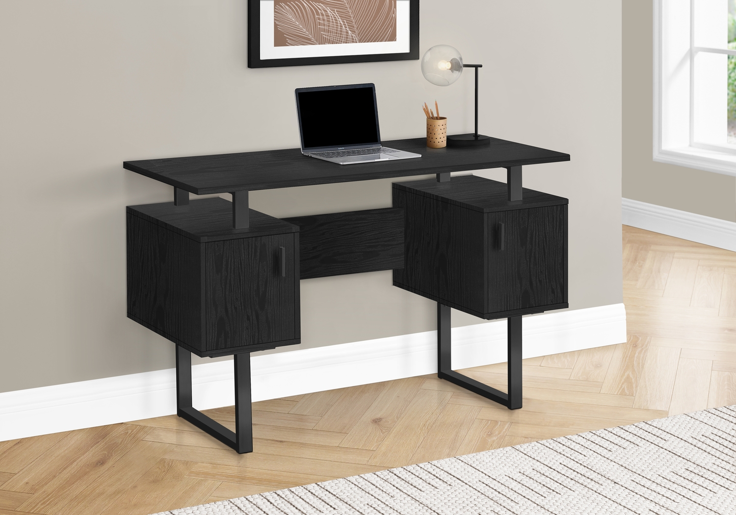 Meridell Black Desk - Thumbnail - Image 2