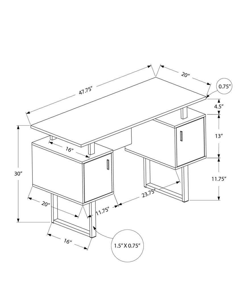Meridell Black Desk - Thumbnail - Image 5