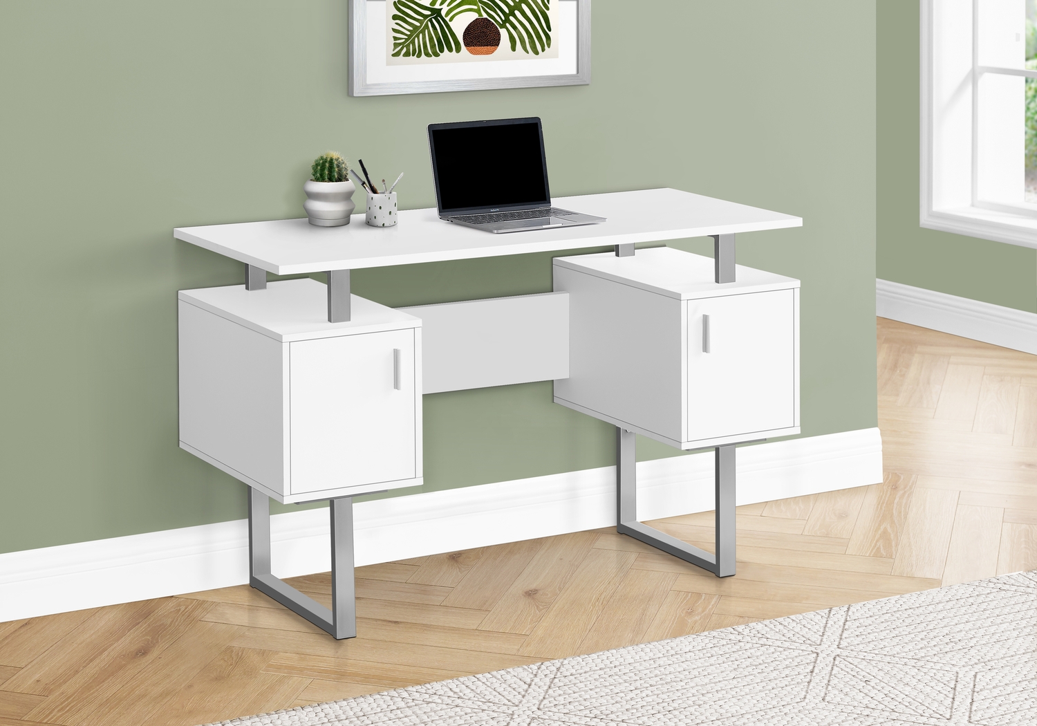 Meridell White Desk - Thumbnail - Image 2