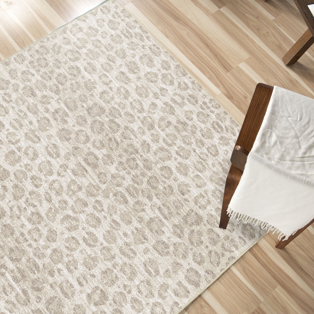 Merike Beige 5'3 x 7'6 Rug - Thumbnail - Image 2