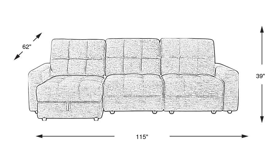 Dimension Image. Please refer to the Dimension Tab on this page for dimension details.