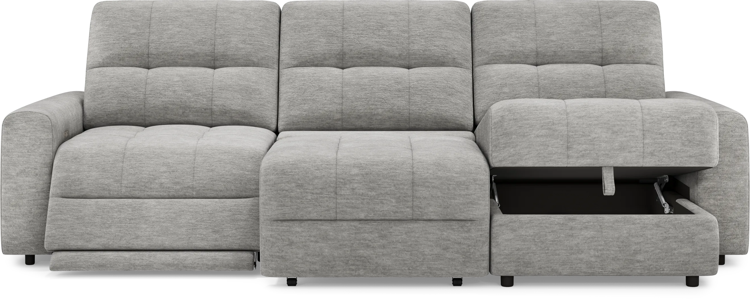 Meriwether Gray 3 Pc Power Slider Sectional - Thumbnail - Image 3