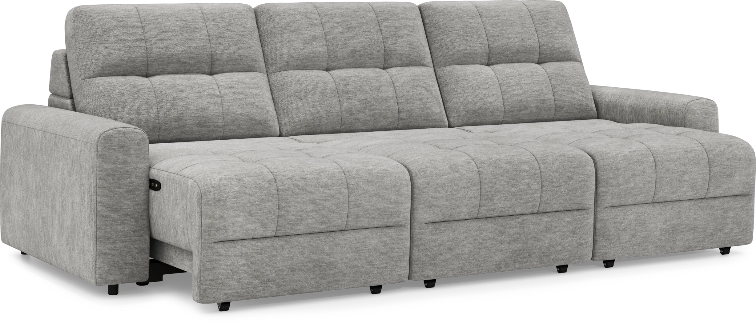 Meriwether Gray 3 Pc Power Slider Sectional - Thumbnail - Image 2