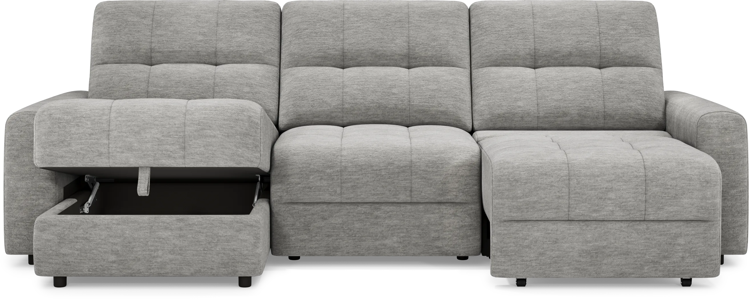 Meriwether Gray 3 Pc Power Slider Sectional - Image 3