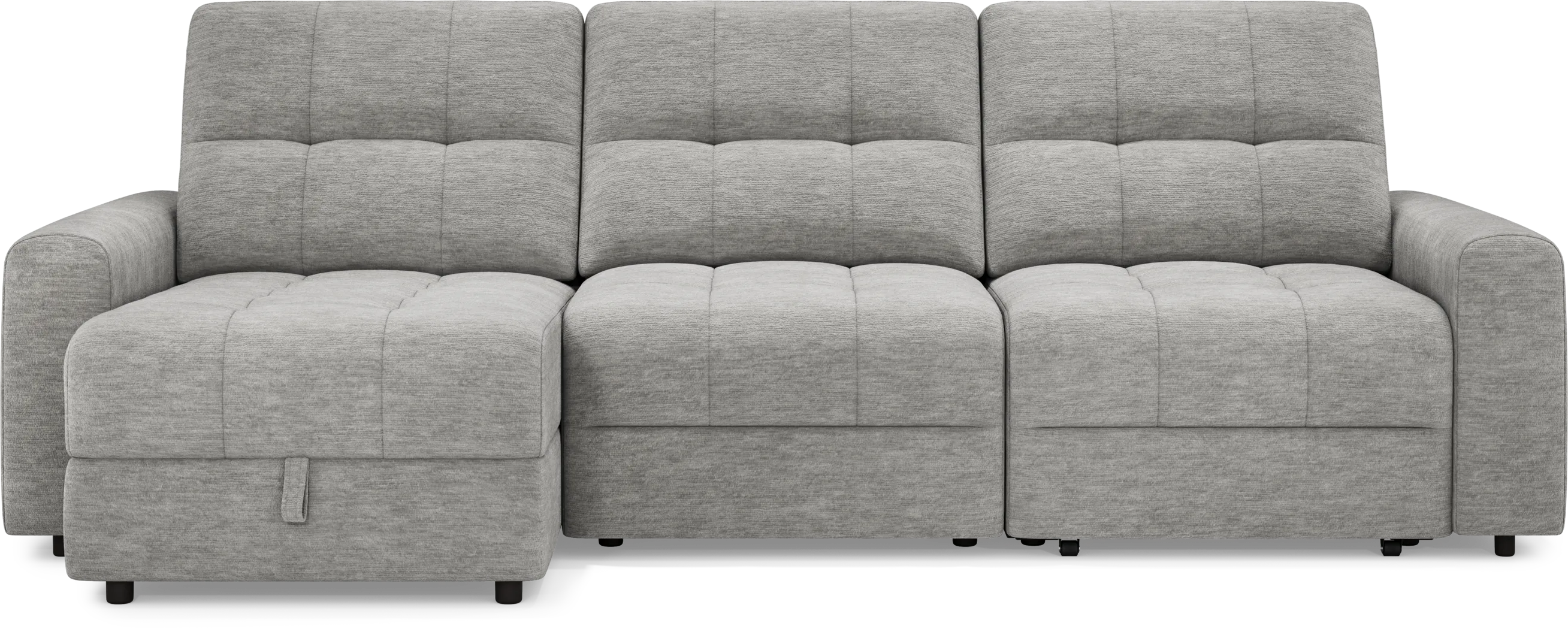 Meriwether Gray 3 Pc Power Slider Sectional - Image 5