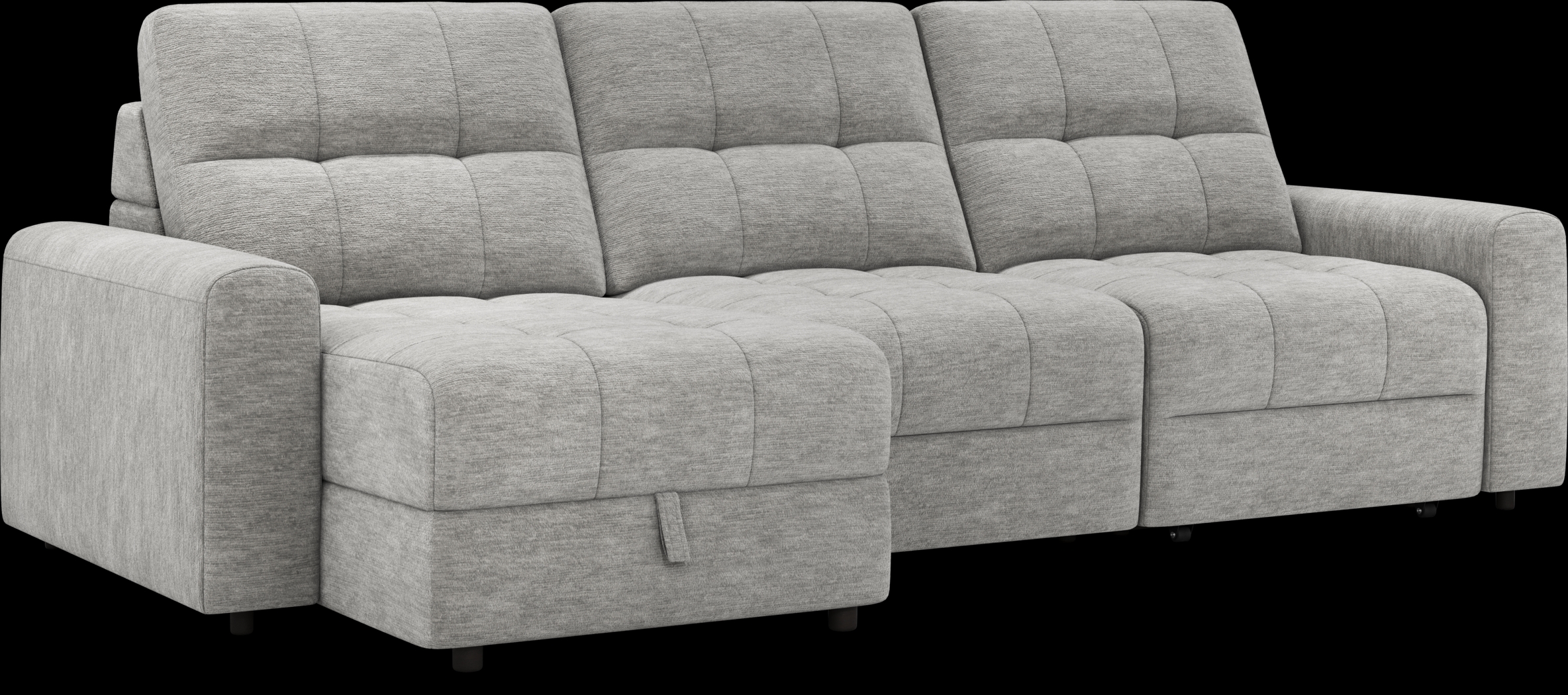 Meriwether Gray 3 Pc Power Slider Sectional - Thumbnail - Image 1