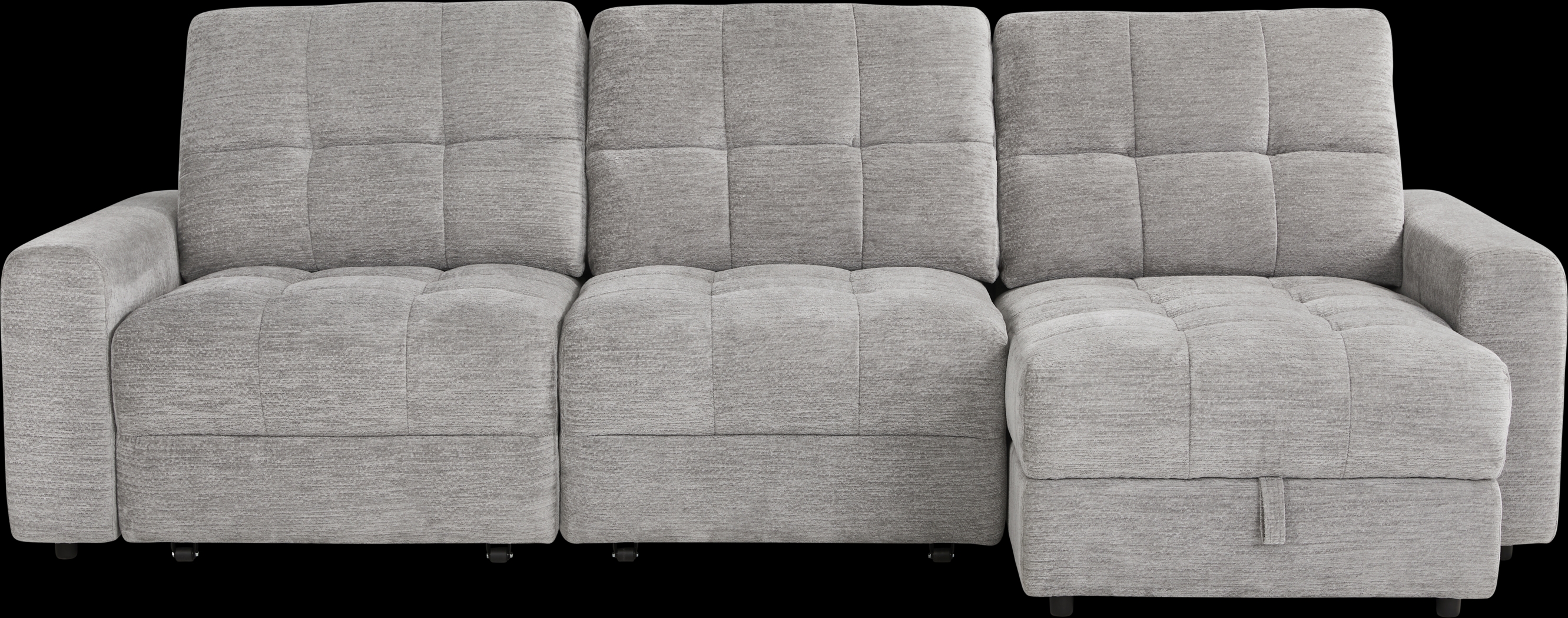 Meriwether Gray 3 Pc Power Slider Sectional - Thumbnail - Image 1