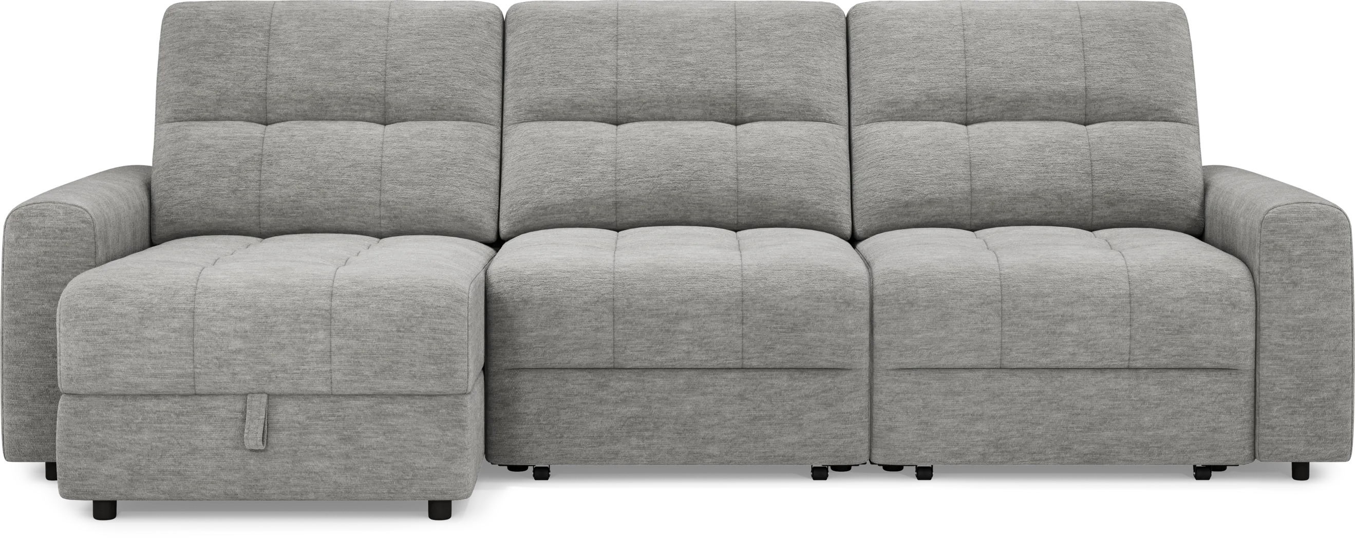 Meriwether Gray 3 Pc Power Slider Sectional - Image 5
