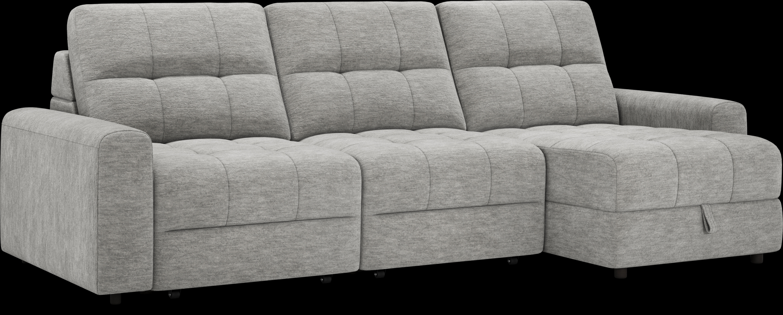 Meriwether Gray 3 Pc Power Slider Sectional - Thumbnail - Image 1