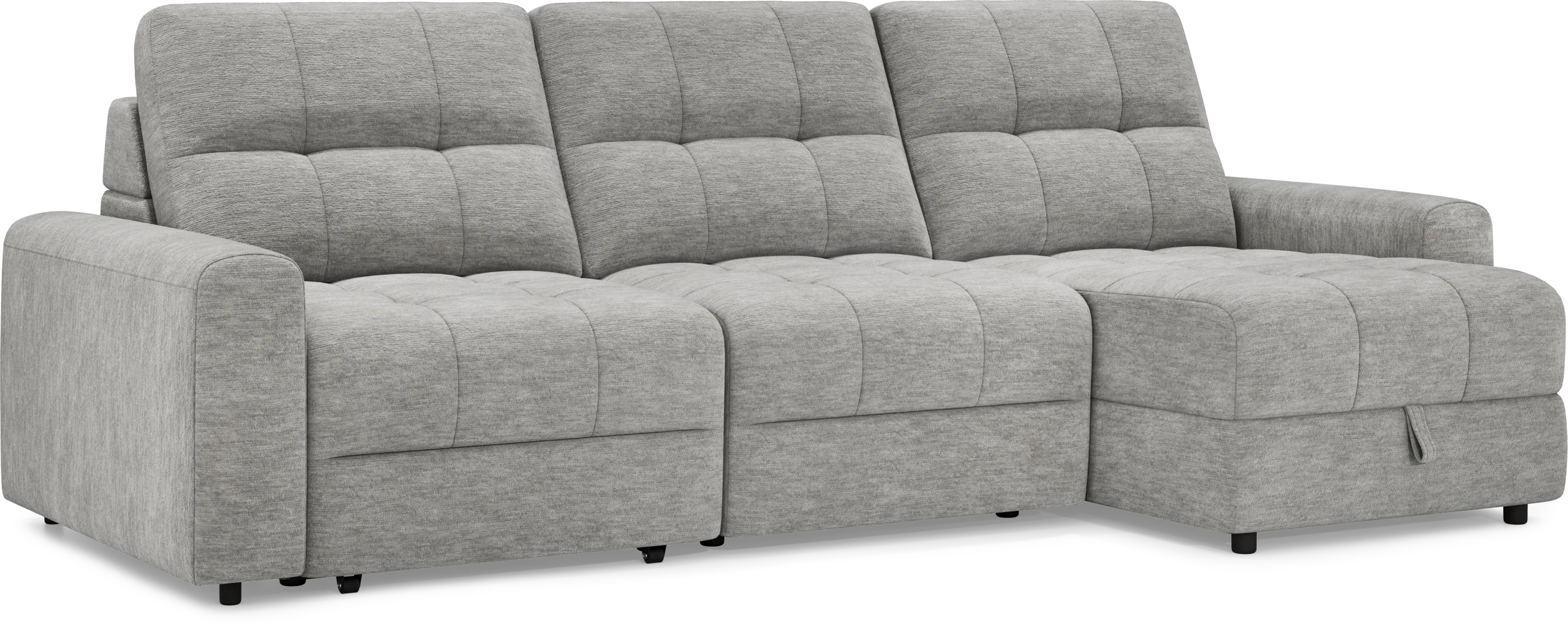Meriwether Gray 3 Pc Power Slider Sectional - Thumbnail - Image 1