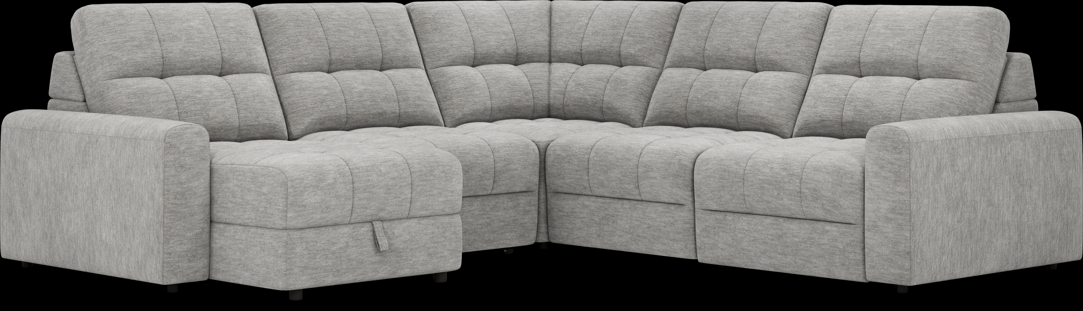Meriwether Gray 5 Pc Power Slider Sectional - Thumbnail - Image 1