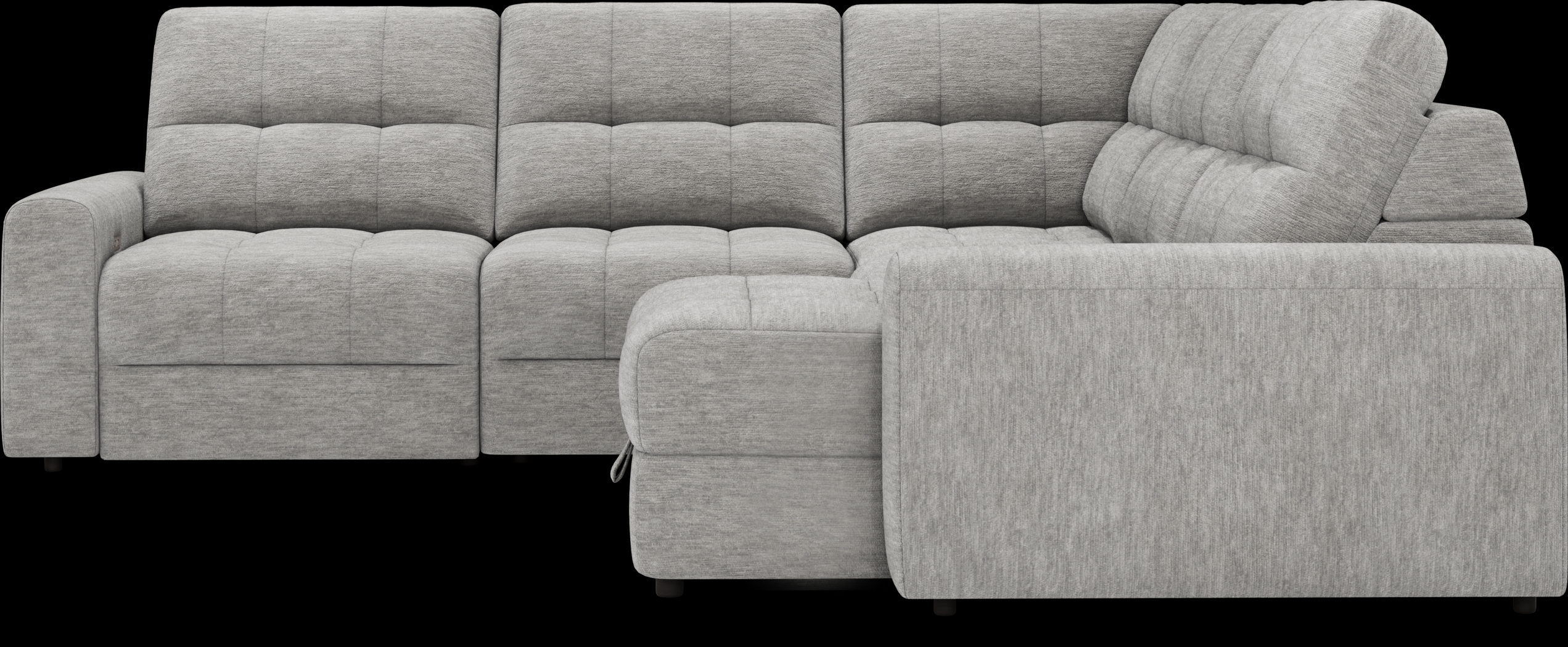 Meriwether Gray 5 Pc Power Slider Sectional - Thumbnail - Image 3
