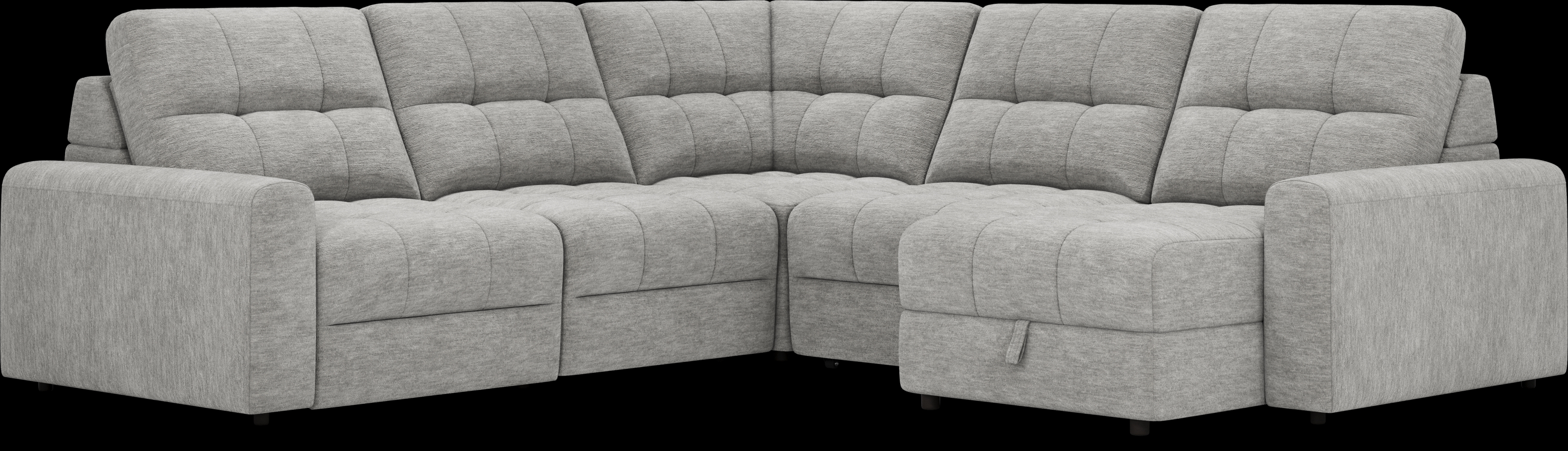 Meriwether Gray 5 Pc Power Slider Sectional - Thumbnail - Image 1