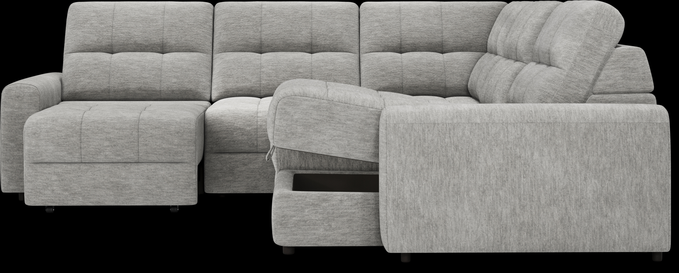 Meriwether Gray 5 Pc Power Slider Sectional - Thumbnail - Image 4