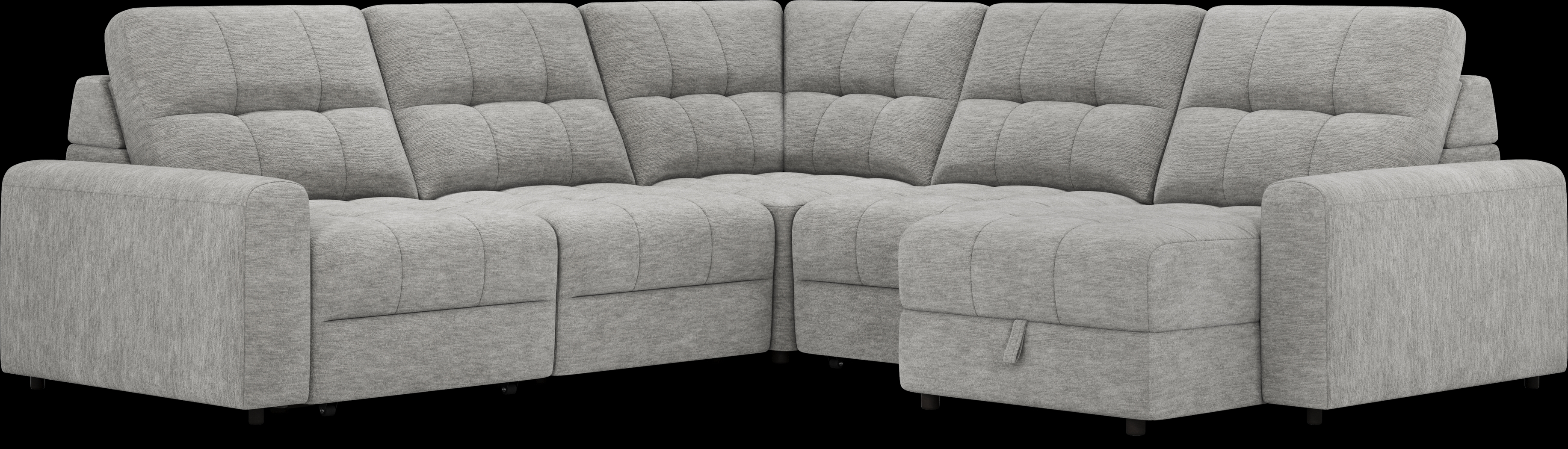 Meriwether Gray 5 Pc Power Slider Sectional - Thumbnail - Image 1