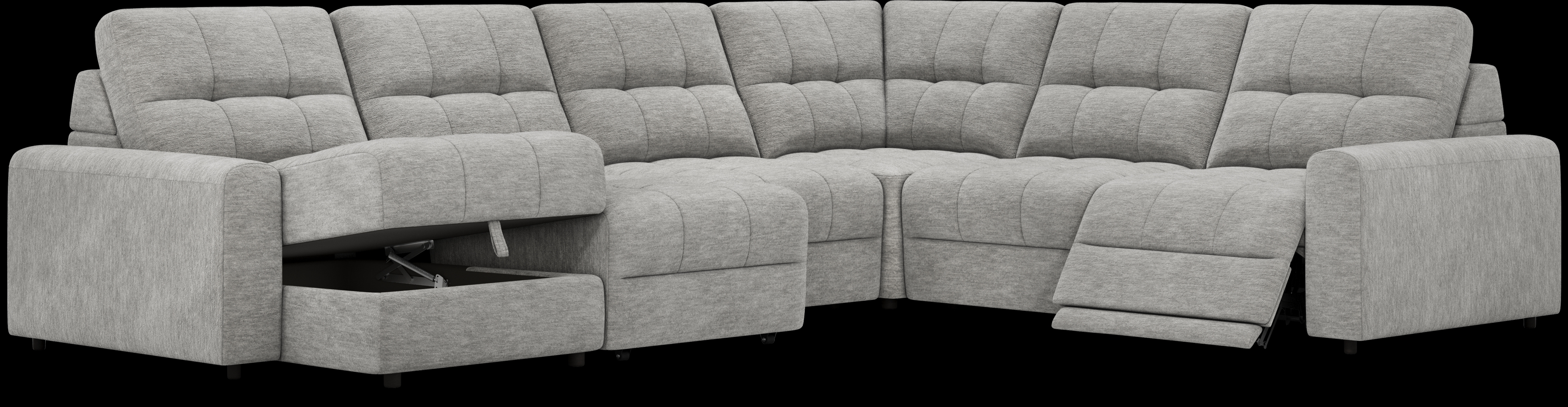 Meriwether Gray 9 Pc Power Slider Sectional Living Room - Thumbnail - Image 3
