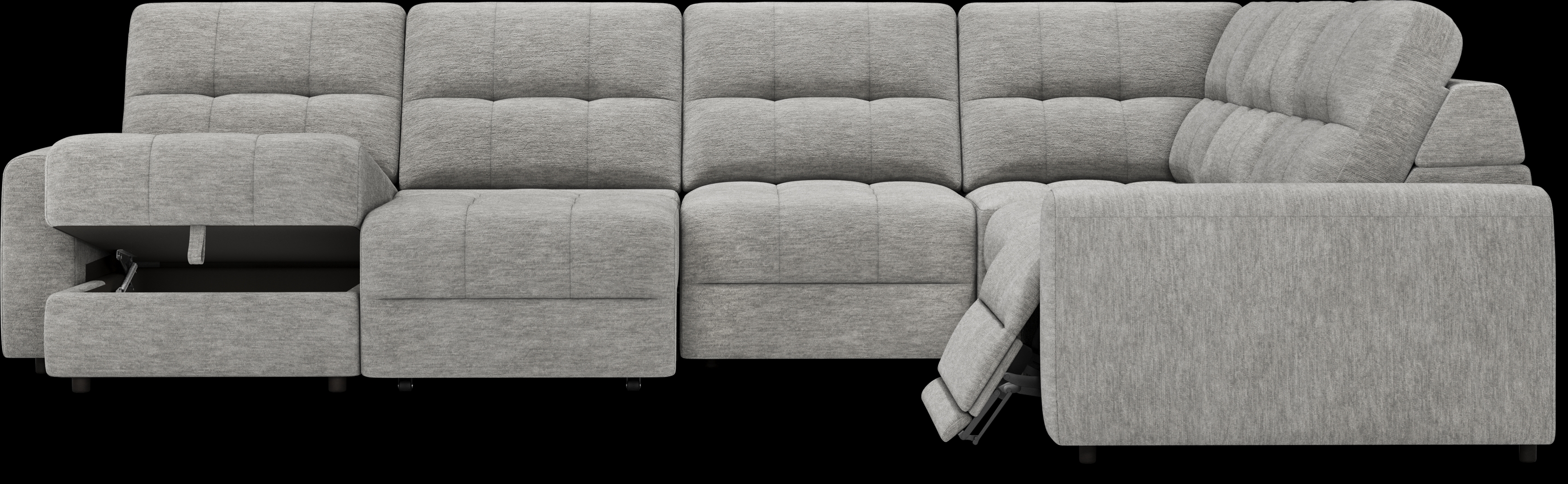 Meriwether Gray 9 Pc Power Slider Sectional Living Room - Thumbnail - Image 5