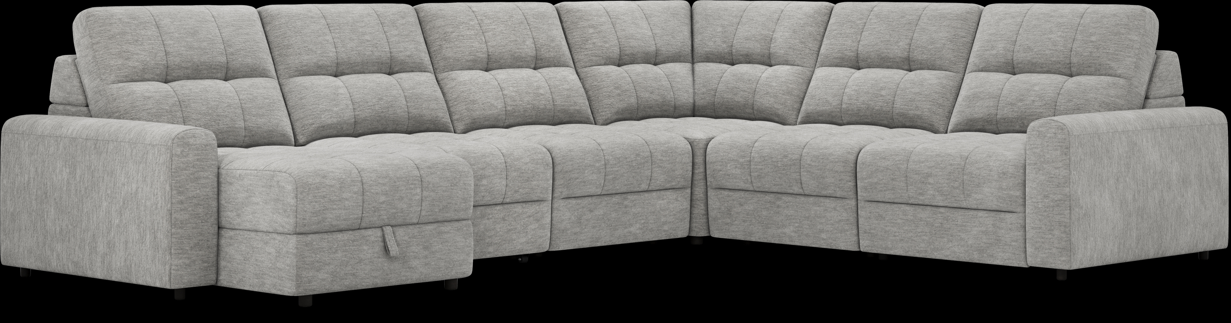 Meriwether Gray 9 Pc Power Slider Sectional Living Room - Thumbnail - Image 2
