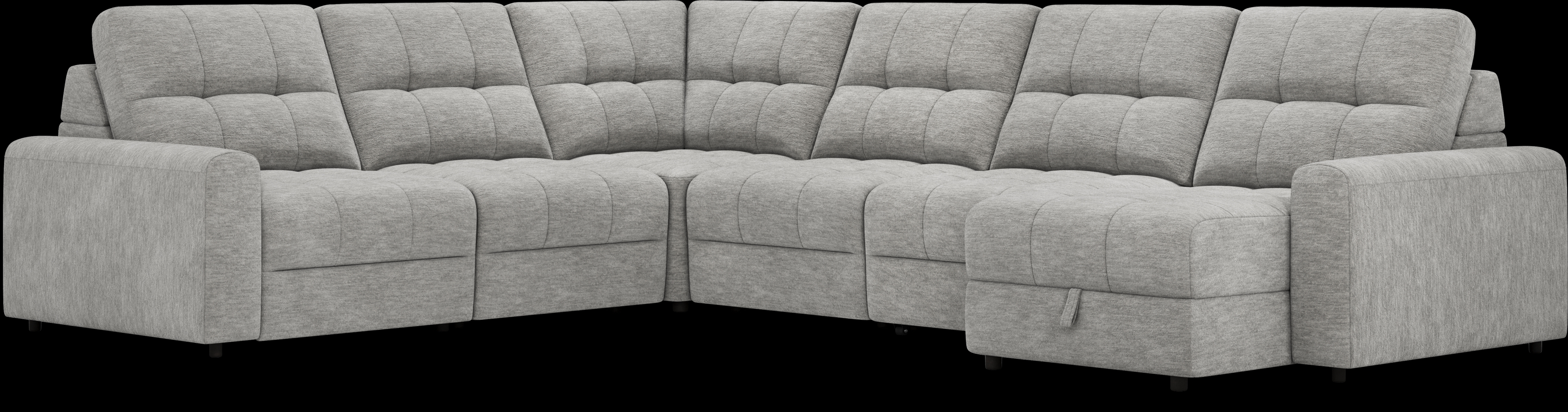 Meriwether Gray 9 Pc Power Slider Sectional Living Room - Thumbnail - Image 2