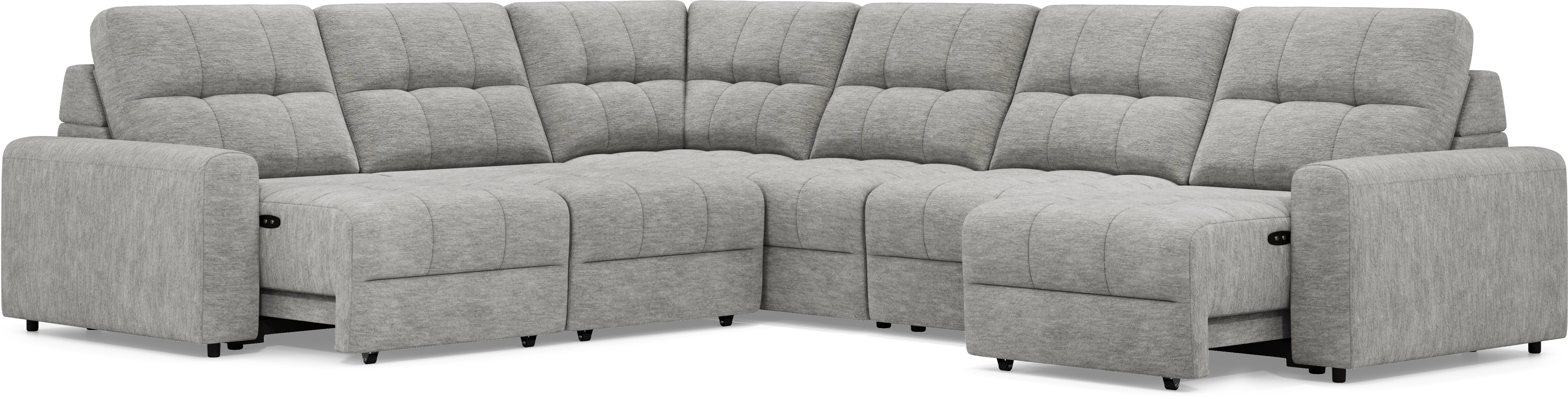 Meriwether Gray 6 Pc Power Slider Sectional - Thumbnail - Image 2