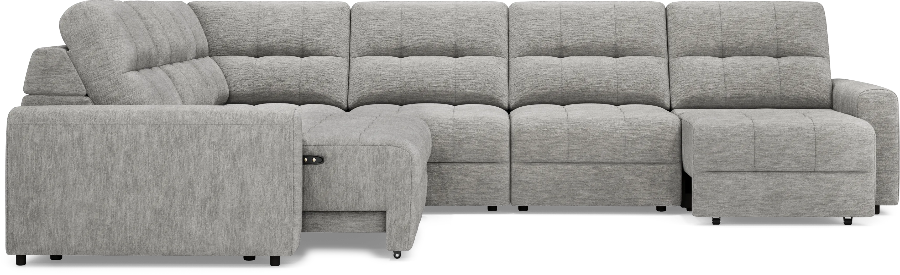 Meriwether Gray 6 Pc Power Slider Sectional - Thumbnail - Image 4