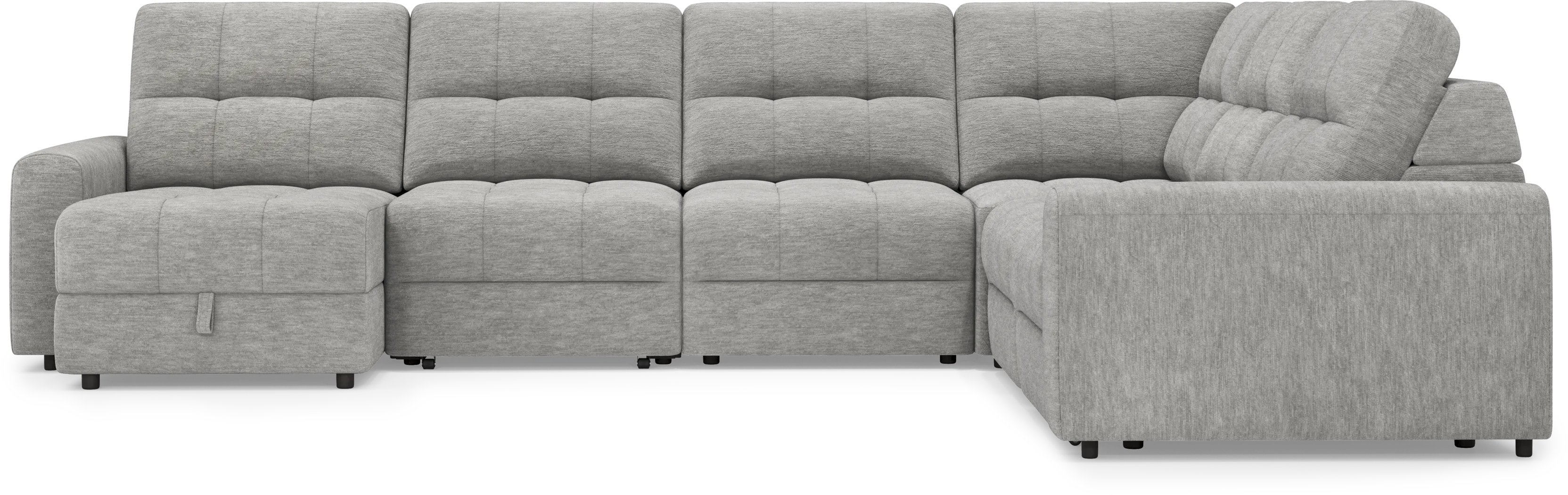 Meriwether Gray 6 Pc Power Slider Sectional - Thumbnail - Image 4