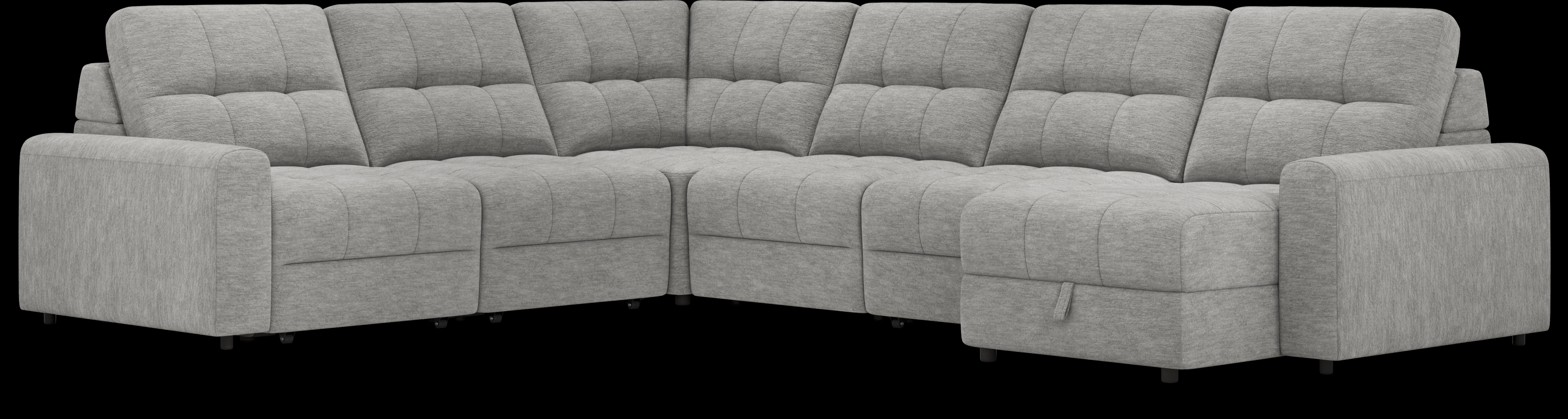 Meriwether Gray 6 Pc Power Slider Sectional - Thumbnail - Image 1