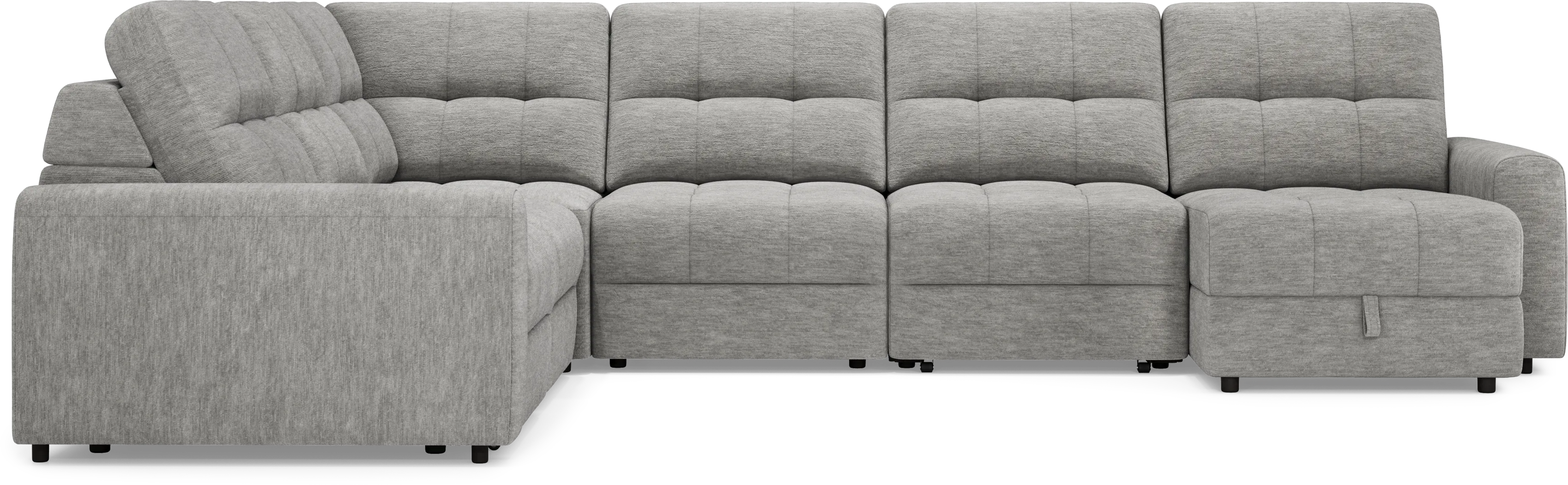 Meriwether Gray 6 Pc Power Slider Sectional - Thumbnail - Image 4