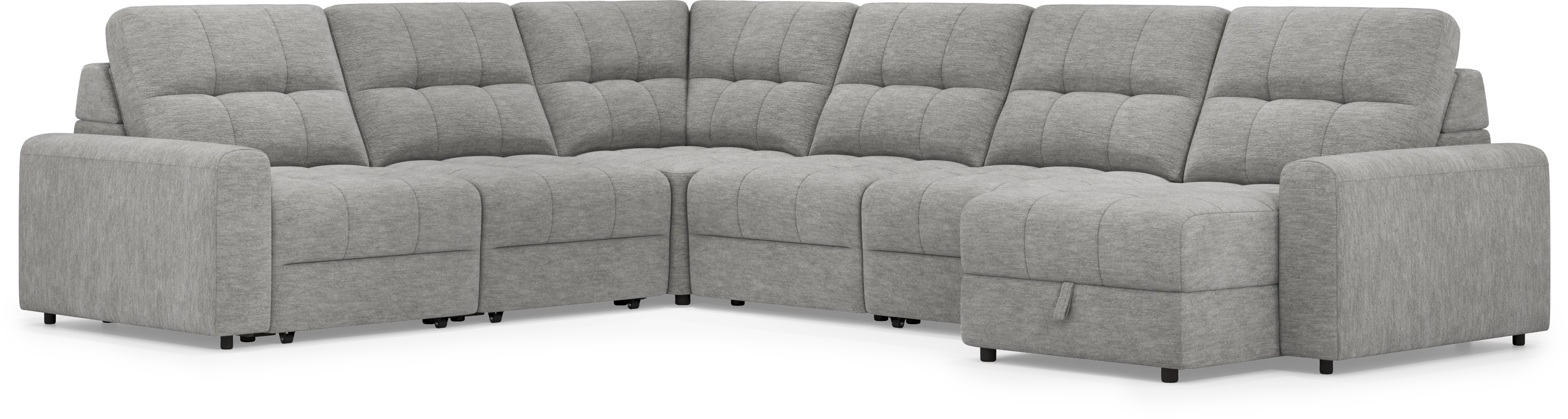 Meriwether Gray 6 Pc Power Slider Sectional - Thumbnail - Image 1