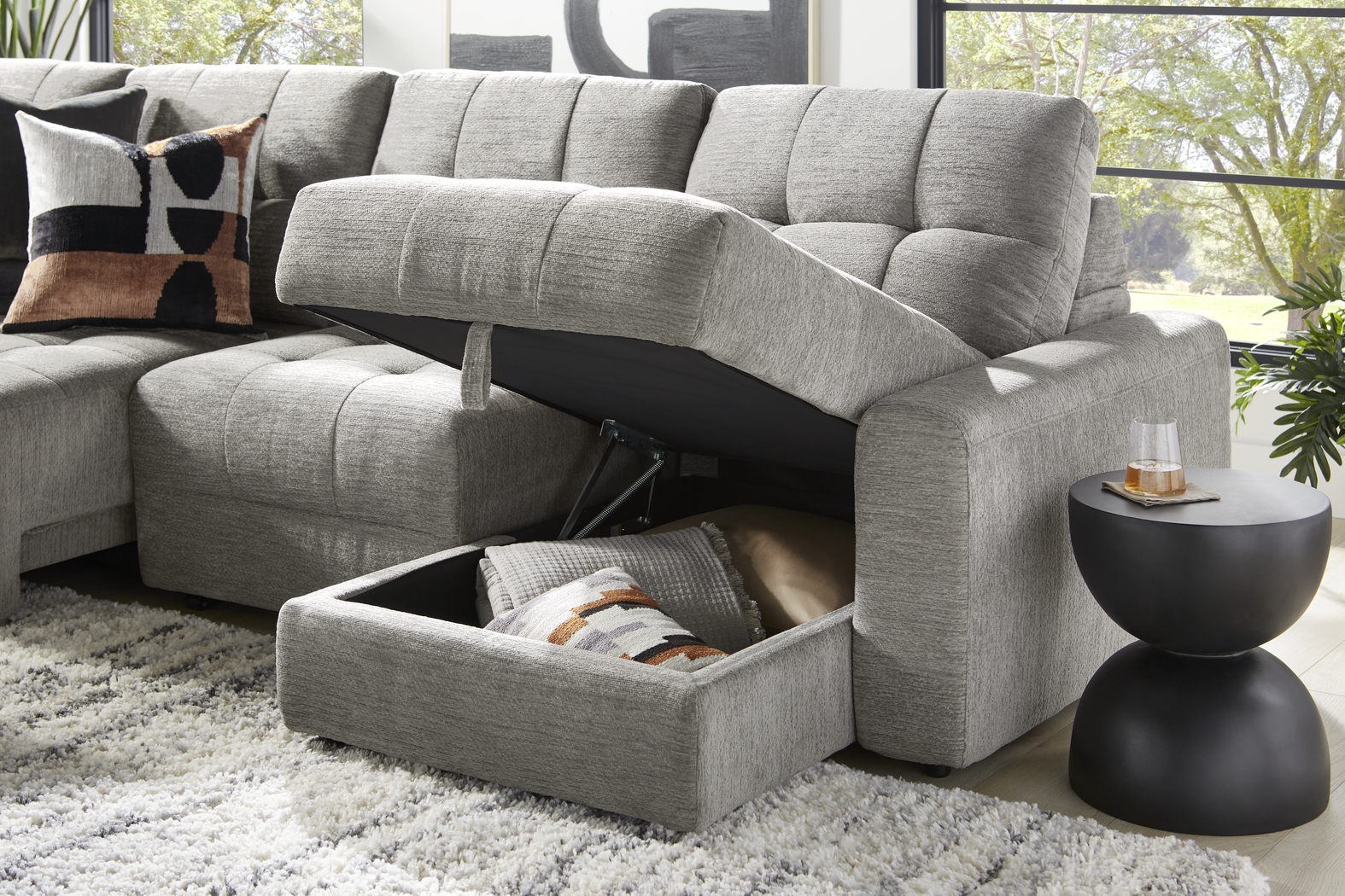 Meriwether Gray 7 Pc Power Slider Sectional - Thumbnail - Image 4