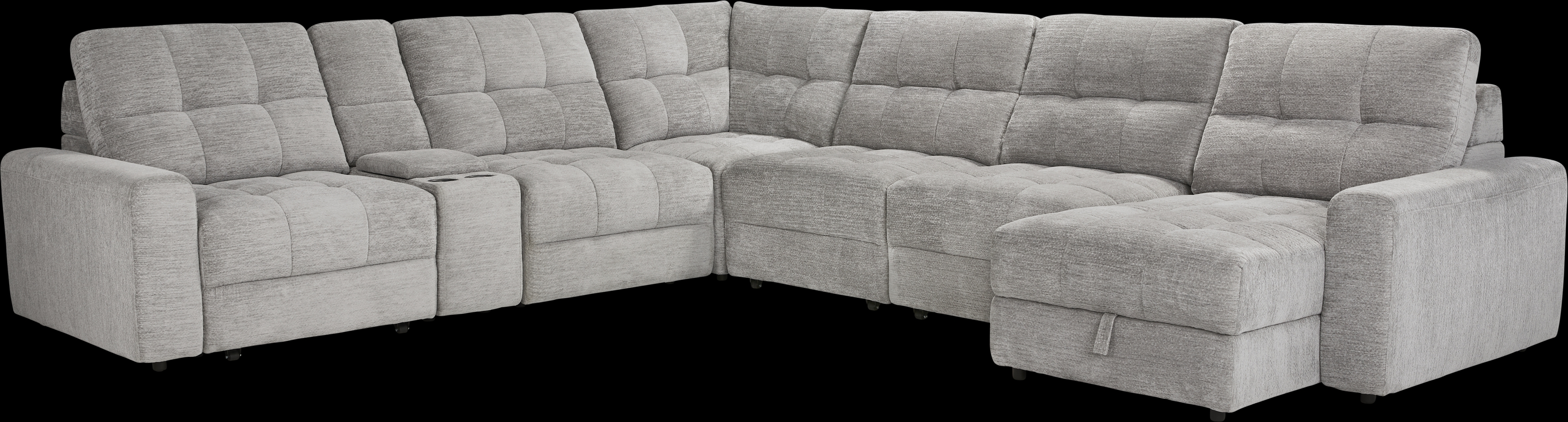 Meriwether Gray 7 Pc Power Slider Sectional - Thumbnail - Image 1