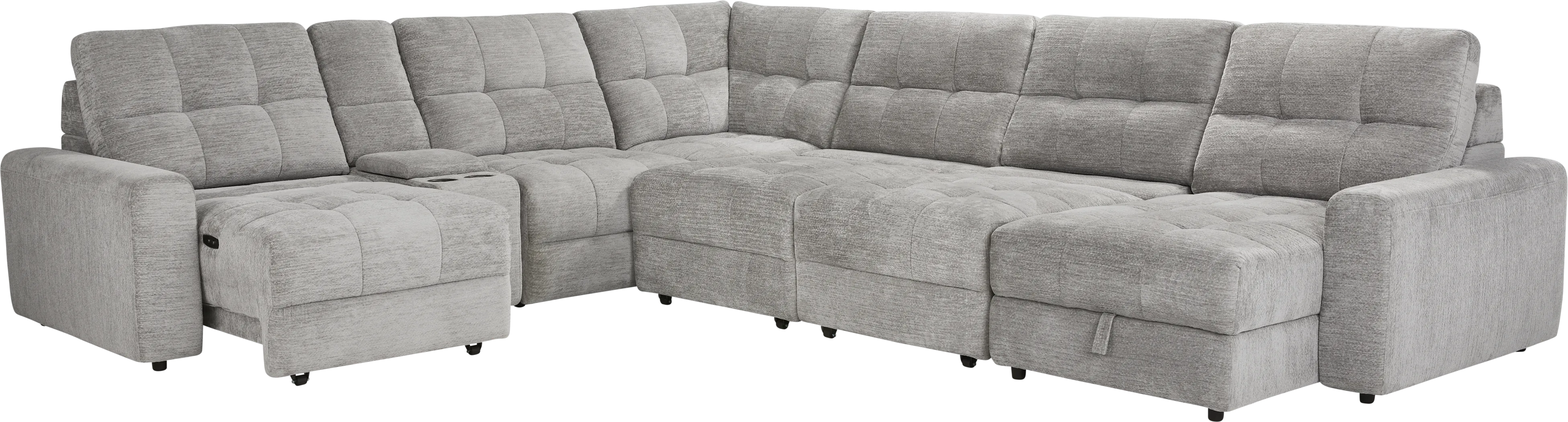 Meriwether Gray 7 Pc Power Slider Sectional - Thumbnail - Image 3