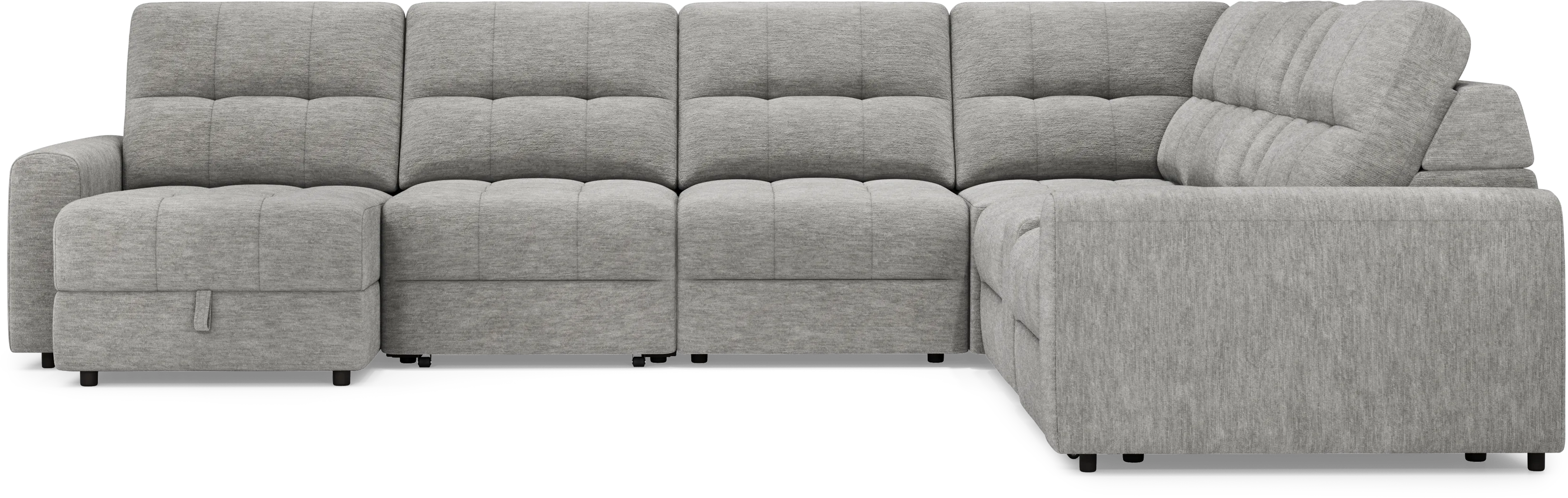 Meriwether Gray 7 Pc Power Slider Sectional - Thumbnail - Image 4