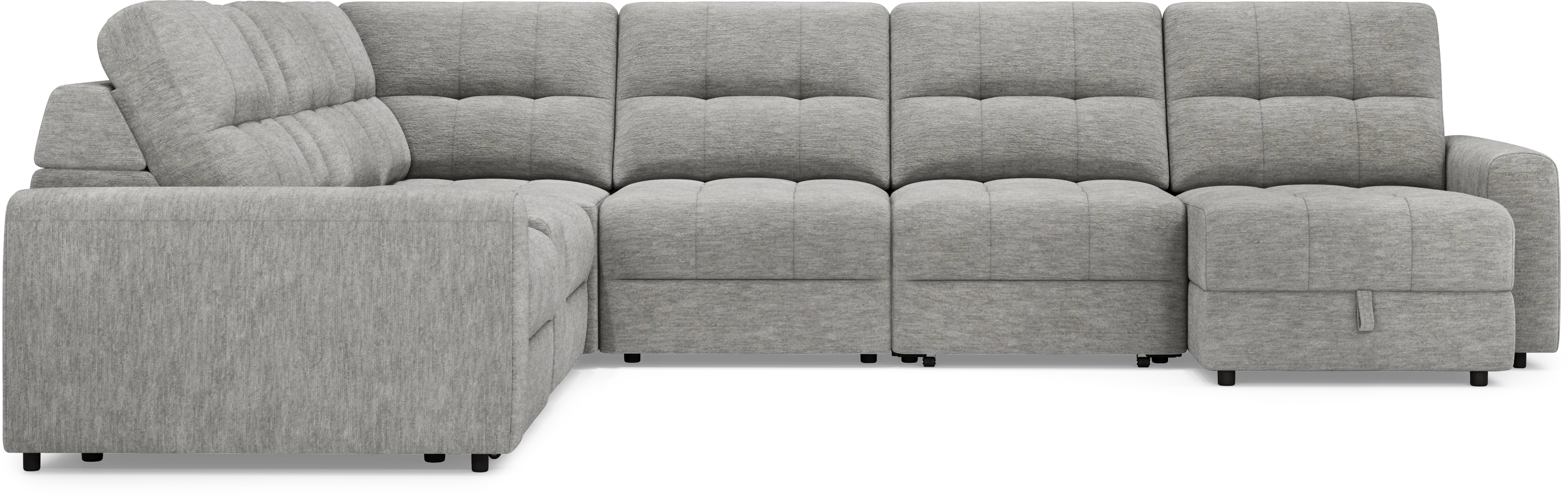 Meriwether Gray 7 Pc Power Slider Sectional - Thumbnail - Image 4