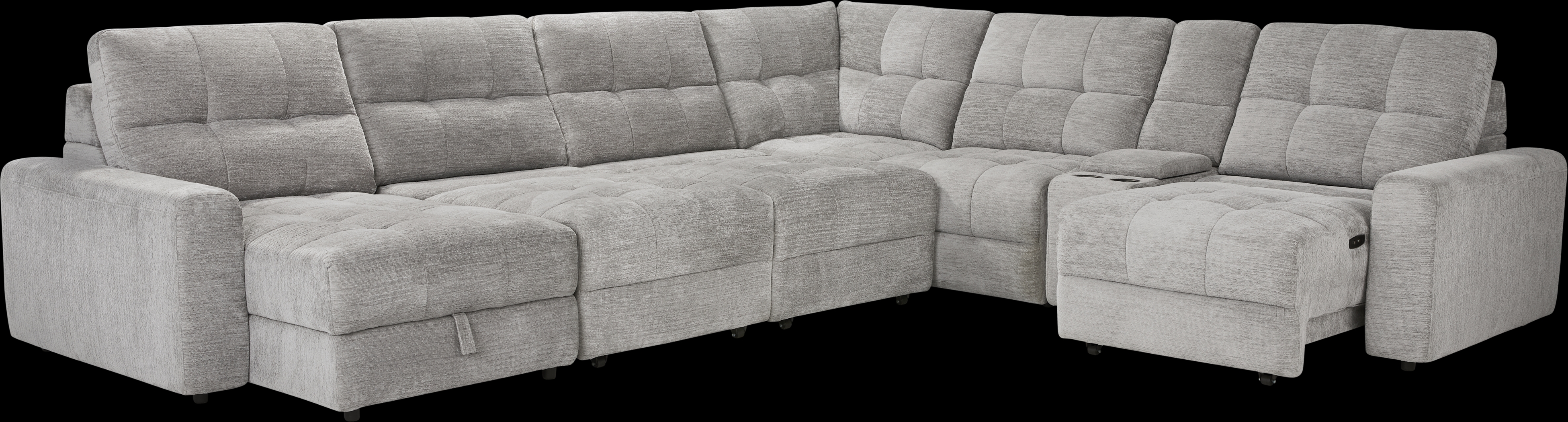 Meriwether Gray 7 Pc Power Slider Sectional - Thumbnail - Image 3