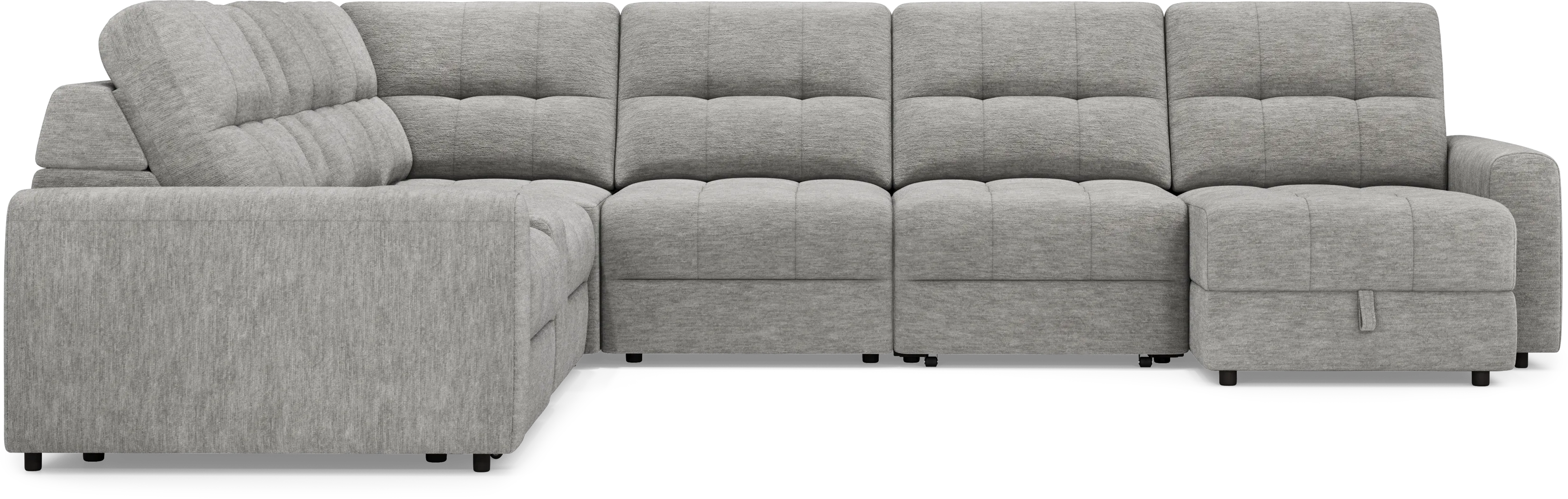 Meriwether Gray 7 Pc Power Slider Sectional - Thumbnail - Image 4