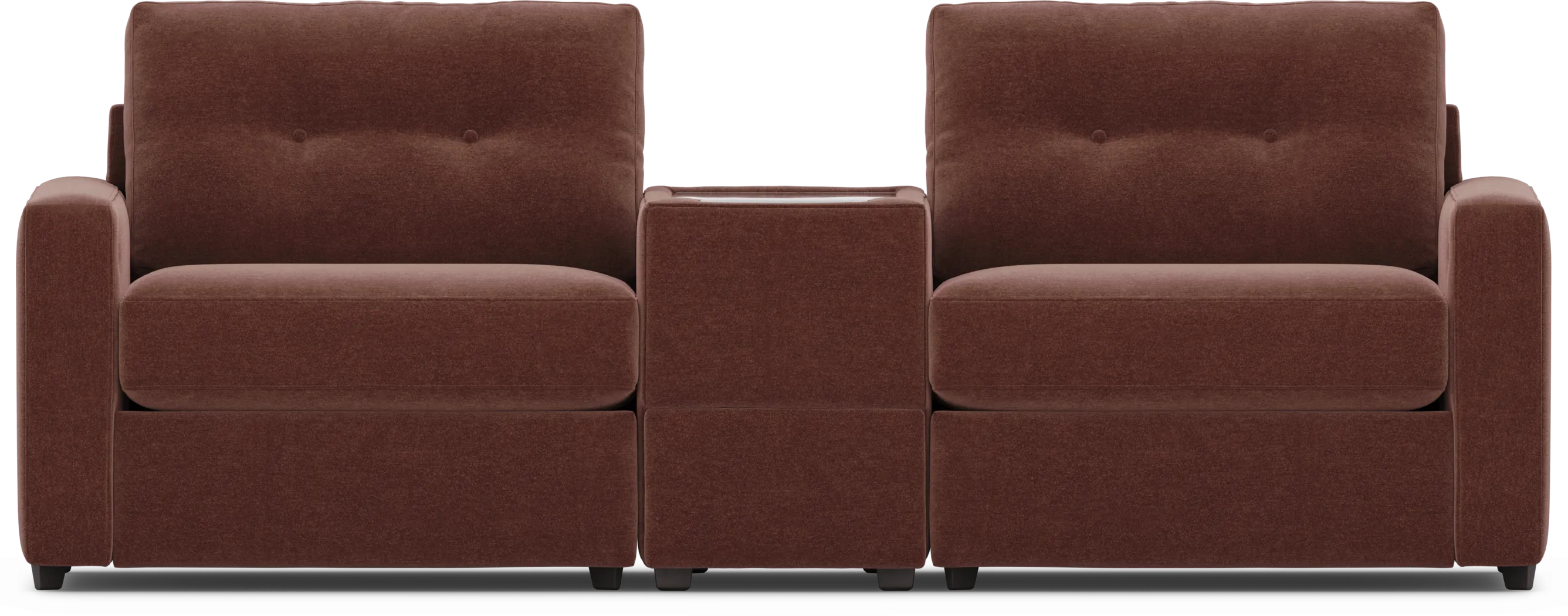 Merlot 3 Pc Power Reclining ModularOne with Media Console - Thumbnail - Image 4