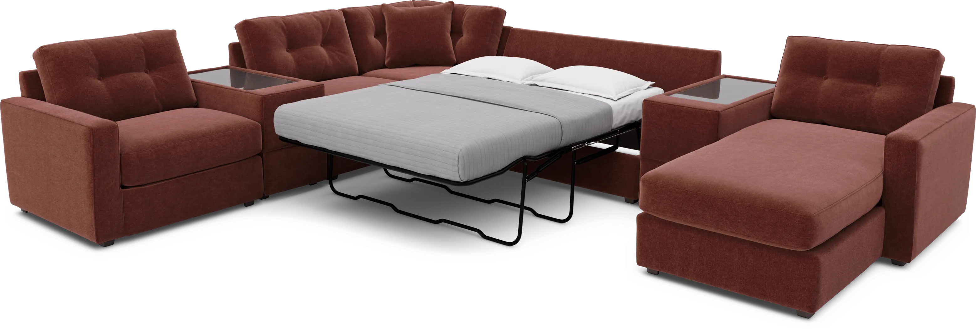 Merlot 7 Pc ModularOne Gel Foam Sleeper - Image 5