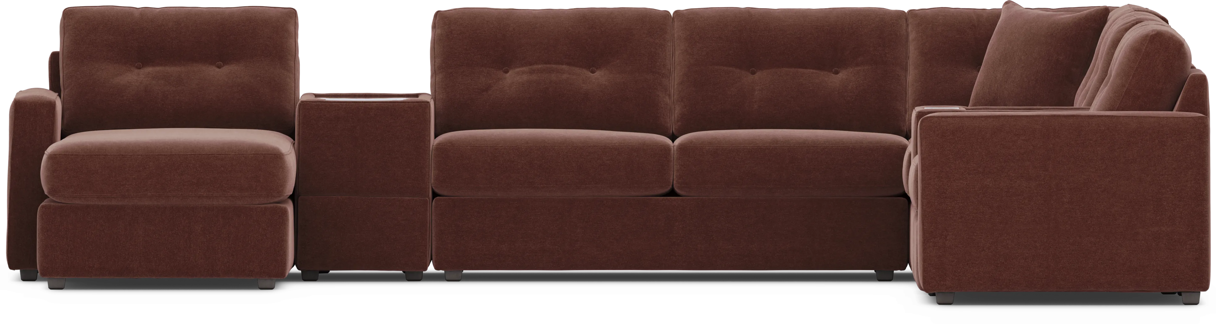 Merlot 7 Pc ModularOne Sleeper with Media Consoles - Image 5