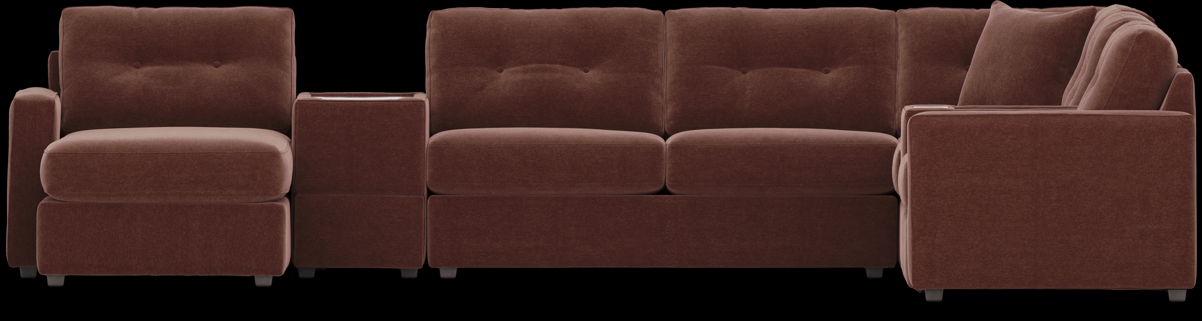 Merlot 8 Pc Power Reclining ModularOne with Media Consoles - Thumbnail - Image 3