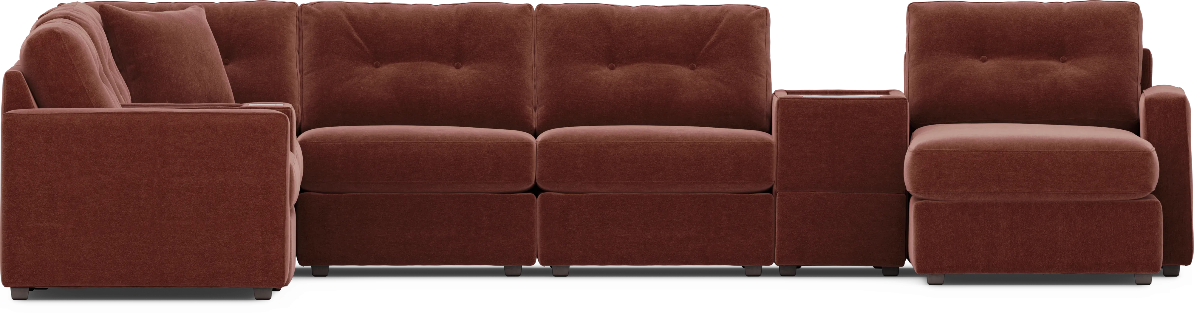 Merlot 8 Pc Power Reclining ModularOne with Media Consoles - Thumbnail - Image 3