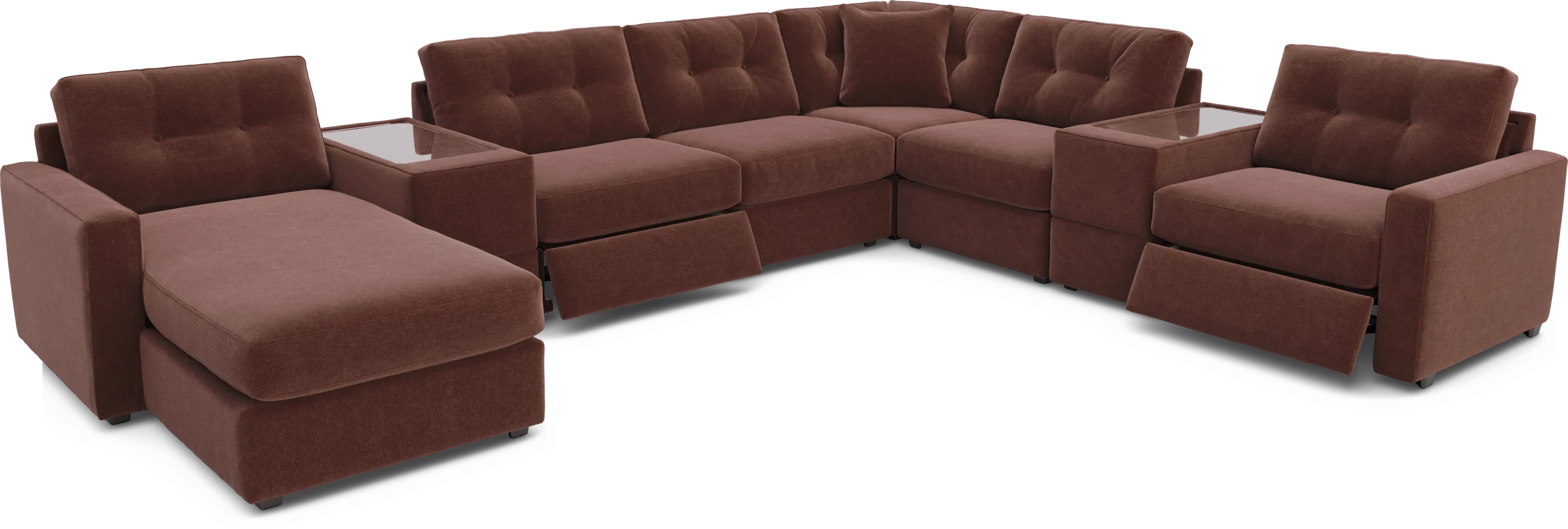 Merlot 8 Pc Power Reclining ModularOne - Thumbnail - Image 1