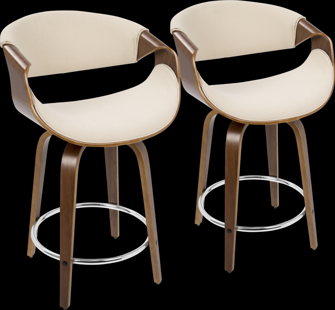 Mermod Cream Counter Height Stool, Set of 2 - Thumbnail - Image 1